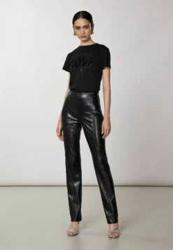 Patrizia Pepe Embroidered- T-Shirt Print - Black Universal Love -Kleding Hoog Verkoopwinkel 9aab4c2f90ee40fa8de937f72296da0e