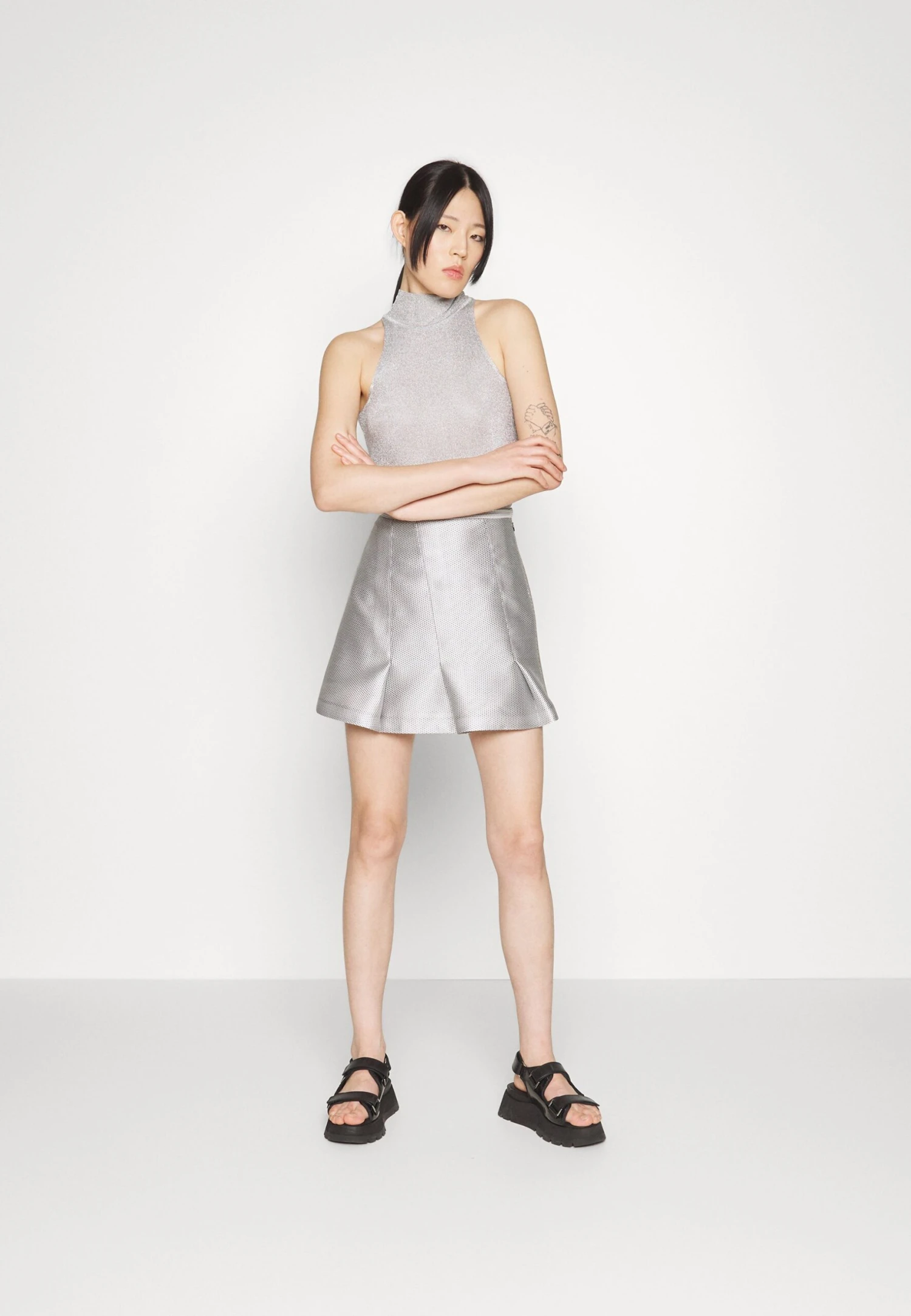 KOCHÉ Skirt - A-Lijn Rok - Silver 5 KOCHÉ Skirt - A-Lijn Rok - Silver - Image 3