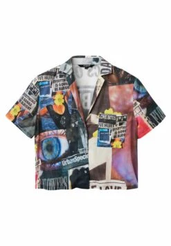 Desigual Newspaper Resort - Overhemdblouse - Multi-Coloured -Kleding Hoog Verkoopwinkel 9ee48b4cd46a4068a8c9f698debbcb32