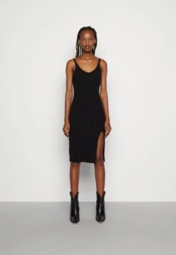 Hollister Co. Bib Bare Sweater Midi Dress - Etui-Jurk - Black