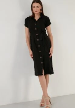 LELA Regular Fit - Blousejurk - Black