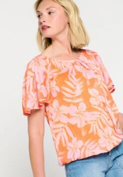 LOLALIZA With Sleeves - Blouse - Orange -Kleding Hoog Verkoopwinkel a34df54cadd249f5b6f9b2f14b20ccec