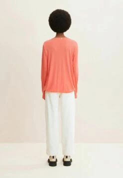 Tom Tailor Longsleeve - Smooth Papaya Red -Kleding Hoog Verkoopwinkel a526bccef5b14bedb302acc90bf3b39c