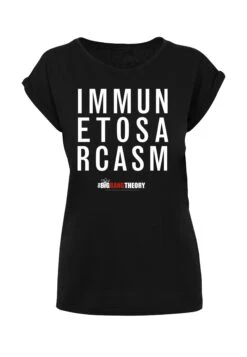 F4NT4STIC 'Big Bang Theory Immune To Sarcasm' - T-Shirt Print - Black -Kleding Hoog Verkoopwinkel a684636669ee46478acc23ac1b263a94