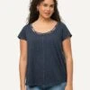 Ulla Popken T-Shirt Basic - Bleu Nuit Mat -Kleding Hoog Verkoopwinkel aca573ae22a14653a7b54296f316350b