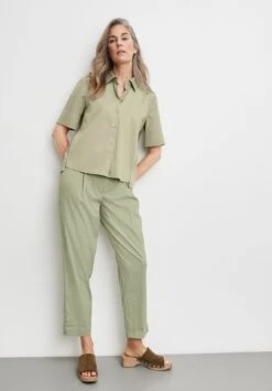 Gerry Weber Halbarm Mit Ärmelaufschlag - Overhemdblouse - Sage -Kleding Hoog Verkoopwinkel acec707aae384de9afa07e5f82974435