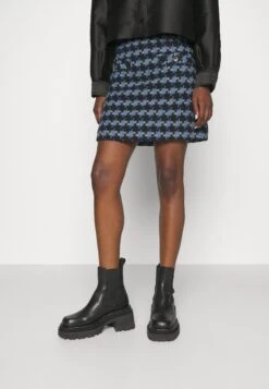 Sandro Recoupe - Minirok - Bleu/Noir -Kleding Hoog Verkoopwinkel ae7a83801fcd455ba85c9a75e5c579ab