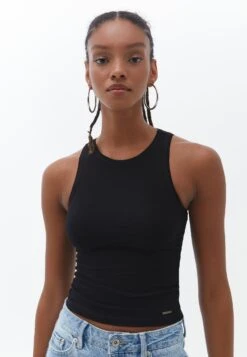 Halter Neck Singlet - Top - Black