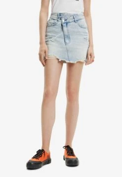 Desigual Denim Criss-Cross Waist - Minirok - Blue