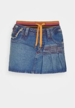 Jaded London Pleat Side Skirt With Waistband - A-Lijn Rok - Denim In 00S Wash -Kleding Hoog Verkoopwinkel b493bc1d542c450887b32af791de499c