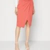 Anna Field Front Knot Midi Skirt - Kokerrok - Red -Kleding Hoog Verkoopwinkel b8da11cd04e64f39b52edca1d7be0401