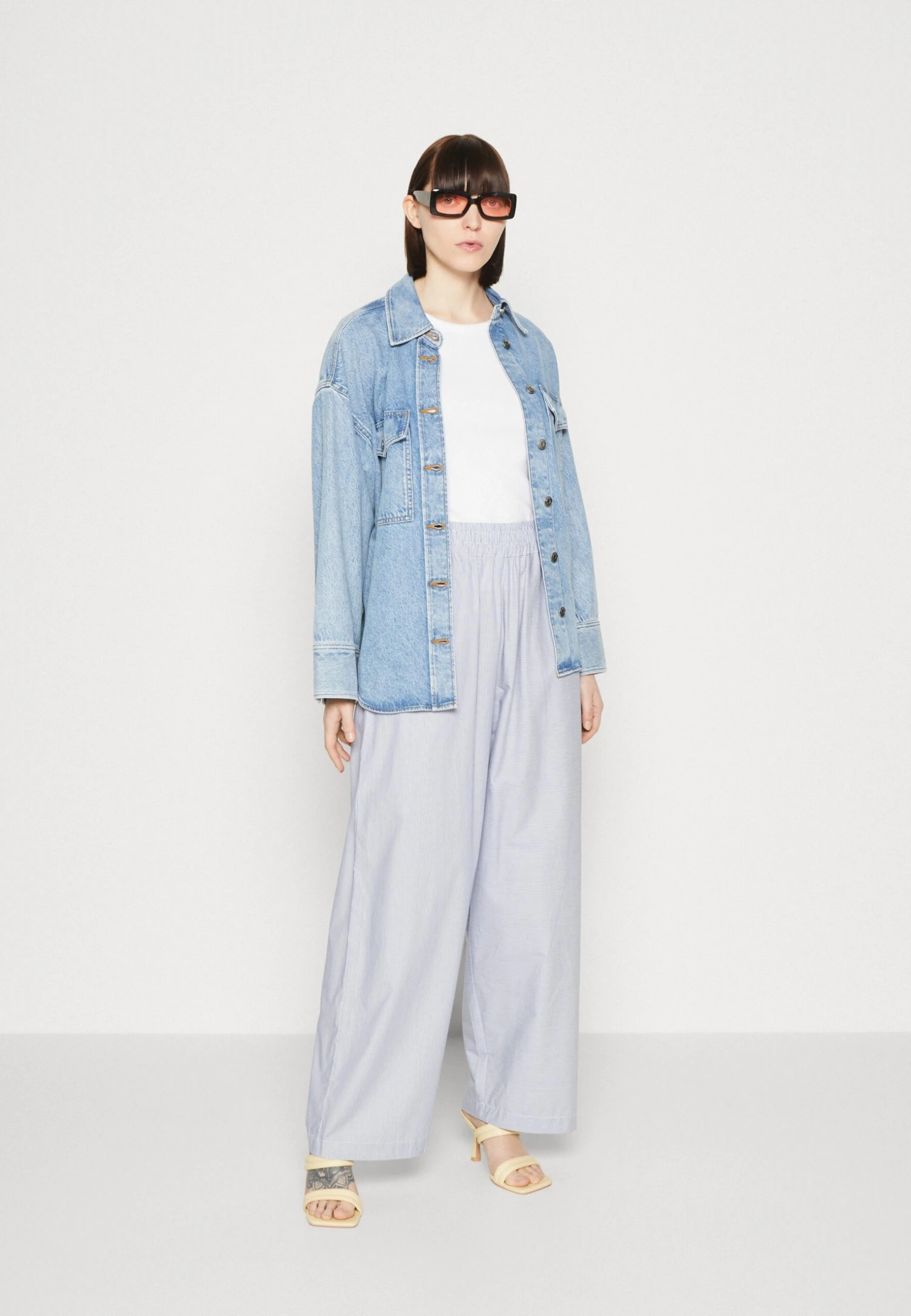 Mads Nørgaard Popla Lola Pants - Broek - Estate Blue/Cloud Dancer 4 Mads Nørgaard Popla Lola Pants - Broek - Estate Blue/Cloud Dancer - Image 2