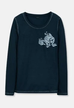 Mit Floraler Stickerei - Longsleeve - Marine -Kleding Hoog Verkoopwinkel ba735c560cc648e5840afecb61588f89