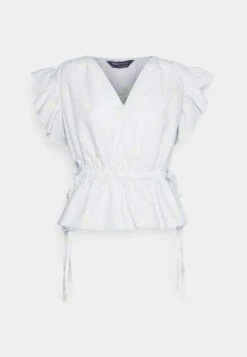 Marks & Spencer Frill Sleeve Top - Blouse - Blue -Kleding Hoog Verkoopwinkel c5f39e52218345b1950d04dc3a6b7088