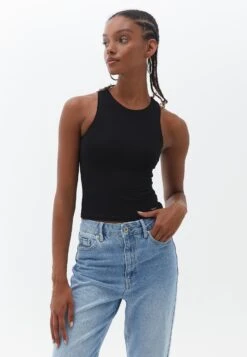 Halter Neck Singlet - Top - Black -Kleding Hoog Verkoopwinkel c66279ec8a0f4eb3a275256b23254f89