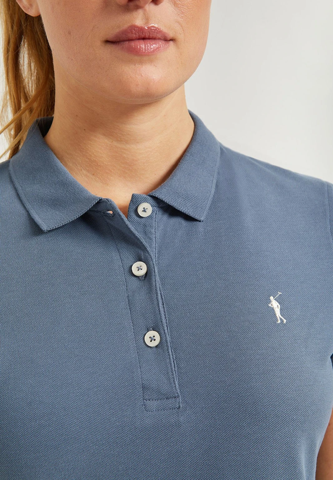 POLO CLUB Short Sleeve- Poloshirt - Denim Blue 5 POLO CLUB Short Sleeve- Poloshirt - Denim Blue - Image 4