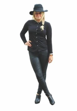 Essie - Wit - Overhemdblouse - Black