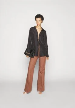 Victoria Beckham Long Sleeve Blouse - Blouse - Black -Kleding Hoog Verkoopwinkel cb60e3f1504548a98e282847a7ee8250