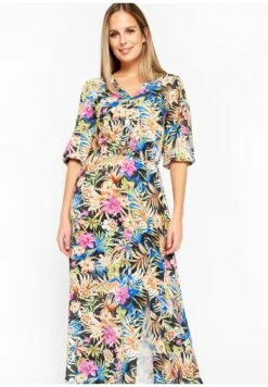 LOLALIZA With Floral Print - Maxi-Jurk - Black -Kleding Hoog Verkoopwinkel cc5621d694bd4b4dbfbc4c6ea9ef22c7
