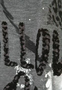 T-Shirt Print - Grau Meliert/Schwarz -Kleding Hoog Verkoopwinkel ccdc63e7416b498da6079aa3bac2ec20