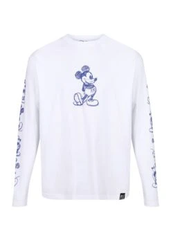 Unisex Langarm Disney Mickey Sketch Sleeve - Longsleeve - White -Kleding Hoog Verkoopwinkel cd6eb8f921b94539b34c4b3ca947b514