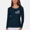 Mit Floraler Stickerei - Longsleeve - Marine -Kleding Hoog Verkoopwinkel cf9feb8dae4d4f688e02da56652f56d9