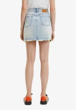 Desigual Denim Criss-Cross Waist - Minirok - Blue -Kleding Hoog Verkoopwinkel d070f77ef737473885b862dbe8ae7146