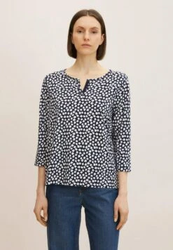 Tom Tailor Longsleeve - Navy Geometric Design