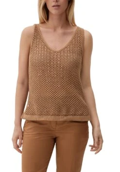 S.Oliver BLACK LABEL Mit V-Ausschnitt - Top - Sandstein -Kleding Hoog Verkoopwinkel d45b920d7b7245bfa1732796a3f3818c