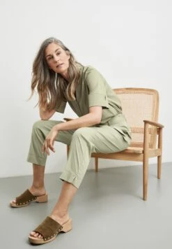 Gerry Weber Halbarm Mit Ärmelaufschlag - Overhemdblouse - Sage -Kleding Hoog Verkoopwinkel d79819b5b7c44d838bdbf4ce105e3566