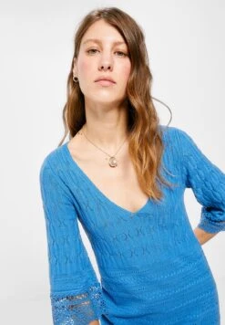 Springfield Short Structured - Gebreide Jurk - Dark Blue -Kleding Hoog Verkoopwinkel da93a63f25074d4bb74f82aed2c544e6