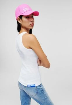 Karl Lagerfeld Jeans Logo Tank - Top - White -Kleding Hoog Verkoopwinkel dd80d543ebd0460d8dea618db21f97ee