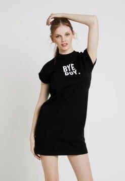 Mister Tee Ladies Bye Boy Extended Shoulder Dress - Jerseyjurk - Black