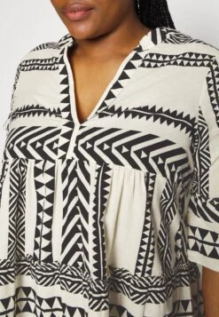 Vero Moda Curve Vmdicthe - Blouse - Birch/Ibiza Black -Kleding Hoog Verkoopwinkel e36272d83eac4f48a7290821e86e7f3d