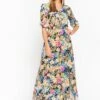 LOLALIZA With Floral Print - Maxi-Jurk - Black