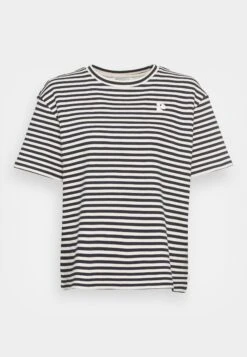 TOM TAILOR Denim Heavy Tee - T-Shirt Basic - Navy Beige -Kleding Hoog Verkoopwinkel e7e6a4f5e72b42cab81956ec093558a4