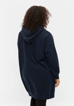 Zizzi With Hood And Zip - Jurk - Navy Blazer -Kleding Hoog Verkoopwinkel ed75b07bd5df4f7ab64423500d35c56c