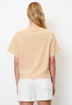 Marc O'Polo Gestreiftes Frottee-Kurzarm Regular Aus - T-Shirt Print - MultiFaded Marigold -Kleding Hoog Verkoopwinkel f0cb79822ea64cab9d3596a0754833dc