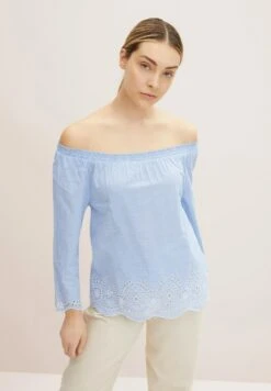 Tom Tailor Blouse - Blue White Stripe