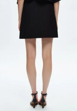 Button Detailed Mini- A-Lijn Rok - Black -Kleding Hoog Verkoopwinkel f33aa34f9761411290cc64ef99cea399