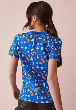 Next Short Sleeve Crew Neck Standard - T-Shirt Print - Blue -Kleding Hoog Verkoopwinkel f45e922df5d74a83b9f588c689269ad2