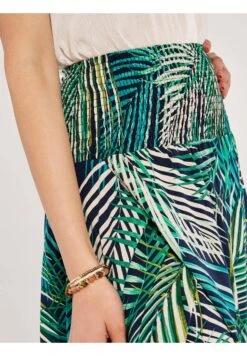 Apricot Tropical Leaf- Wikkelrok - Navy -Kleding Hoog Verkoopwinkel f83b680fa1094fe3b5134a09945b74e5