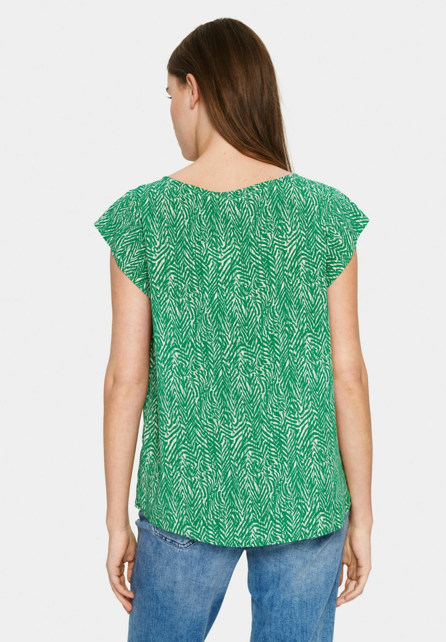 Saint Tropez Adelesz Ss - Blouse - Jelly Bean Zig Zebra 5 Saint Tropez Adelesz Ss - Blouse - Jelly Bean Zig Zebra - Image 3