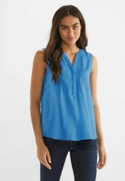 STREET ONE In Unifarbe - Blouse - Blau