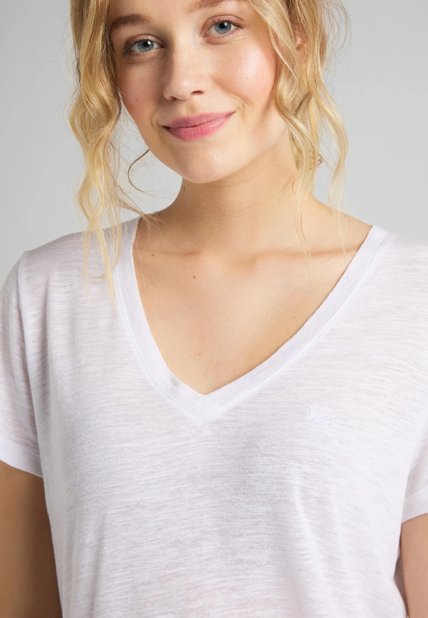 Lee V Neck Tee - T-Shirt Basic - Bright White 6 Lee V Neck Tee - T-Shirt Basic - Bright White - Image 4